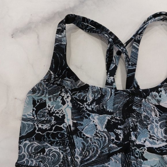 Lululemon Energy Bra Eternal Wave Starlight Black Size 6 - Picture 2 of 6